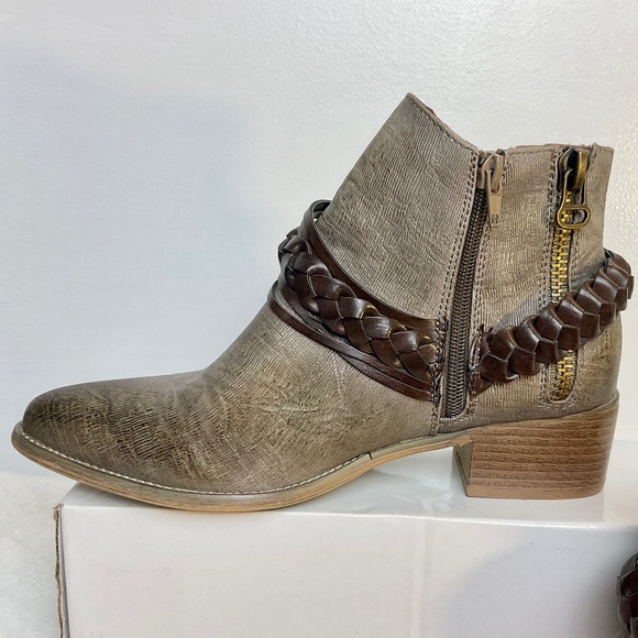 Corkys Tan Ankle Boots with Braided Detail - Picture 10 of 13